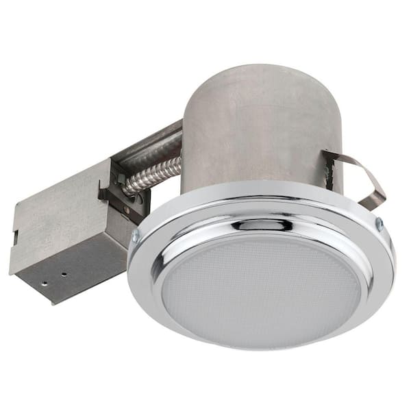 Globe Electric 5 in. Brushed Steel Recessed Shower Light Fixture