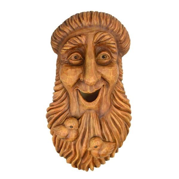 Unbranded Outdoor Face St Francis Bird House Resin