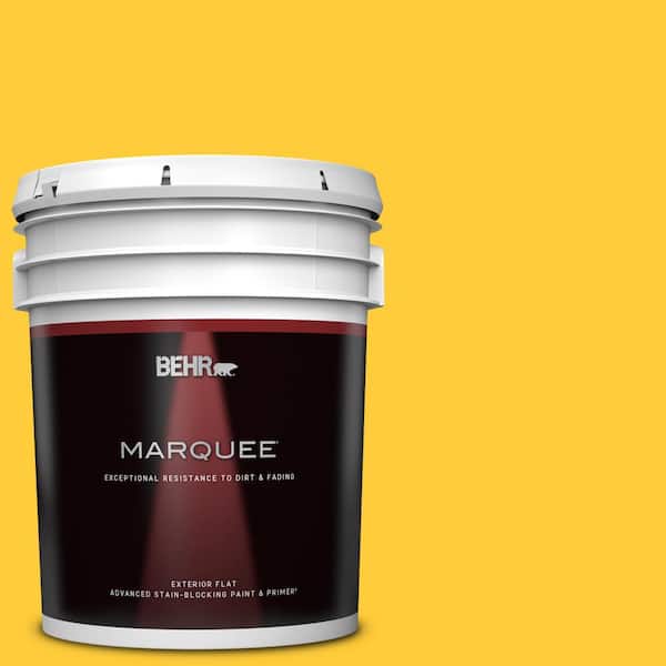 BEHR MARQUEE 5 gal. #S-G-360 Bright Star Flat Exterior Paint & Primer