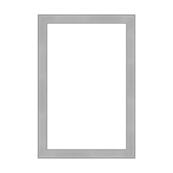 Mirror Makeover Visit Brushed Nickel 25.25 in. W x 37.25 in. H Bathroom Mirror Frame Border Kit-Fits a 24 x 36 mirror