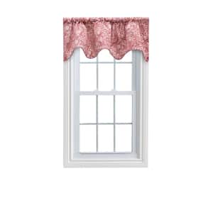 Segovia 16 in. L Cotton Lined Scallop Valance in Red