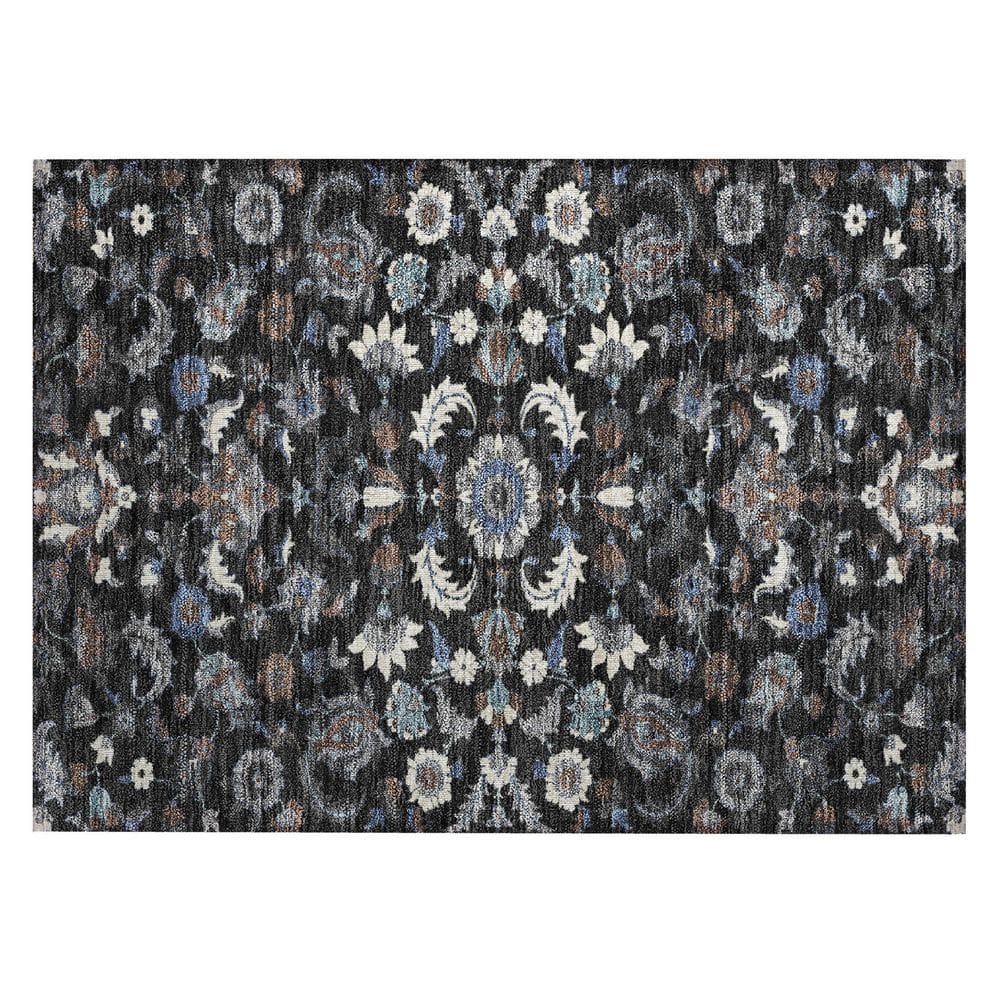 Chantille Machine Washable Indoor/Outdoor Abstract ACN2473 Black 2 ft. x 3 ft. Accent Rug price history on PriceWatchPro