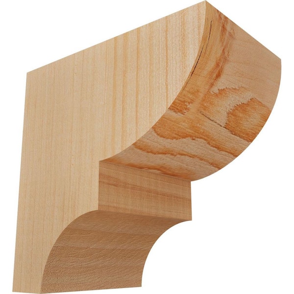 Ekena Millwork 3-1/2 in. x 6 in. x 6 in. Douglas Fir Ridgewood Smooth Corbel