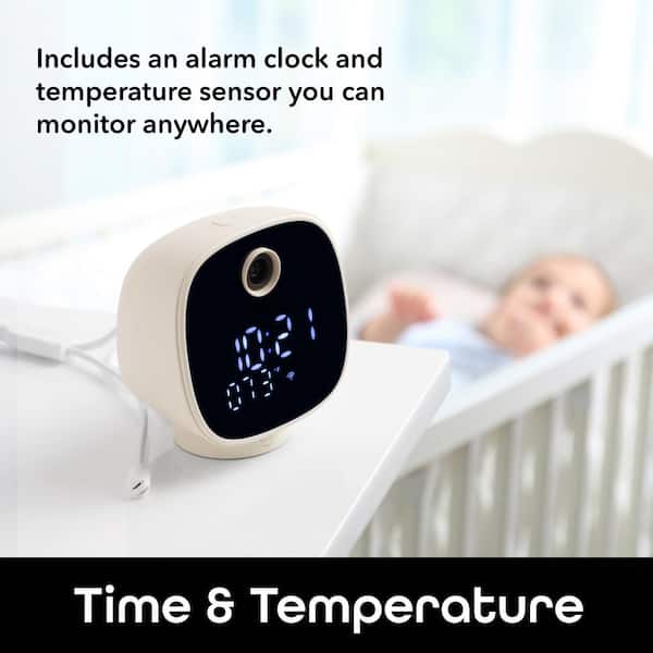 Geeni Serenity Smart Plug-In Clock Security Camera, Indoor 1080P Wi-Fi Monitor, 2-Way Audio, Night Light