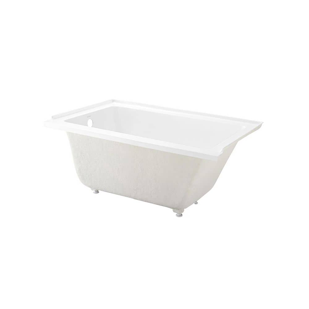 Voltaire 54 in. x 30 in. Acrylic Left Drain Rectangular Alcove Bathtub in White price history on PriceWatchPro