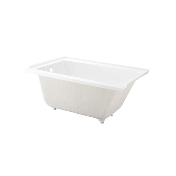 Voltaire 54 in. x 30 in. Acrylic Left Drain Rectangular Alcove Bathtub in White