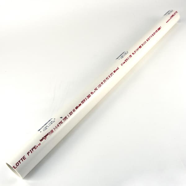 Charlotte Pipe 1-1/4 in. x 2 ft. PVC DWV Sch. 40 Pipe
