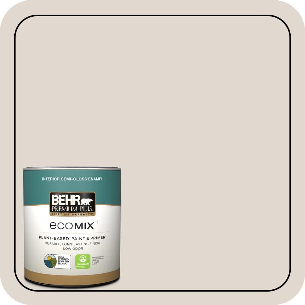 1 qt. #N210-1 Taupe Tease Semi-Gloss Enamel EcoMix Plant-Based Interior Paint & Primer price history on PriceWatchPro
