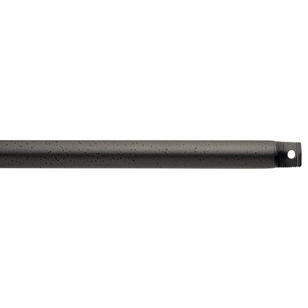 KICHLER Independence 36 in. Anvil Iron Dual Threaded Ceiling Fan Extension Downrod