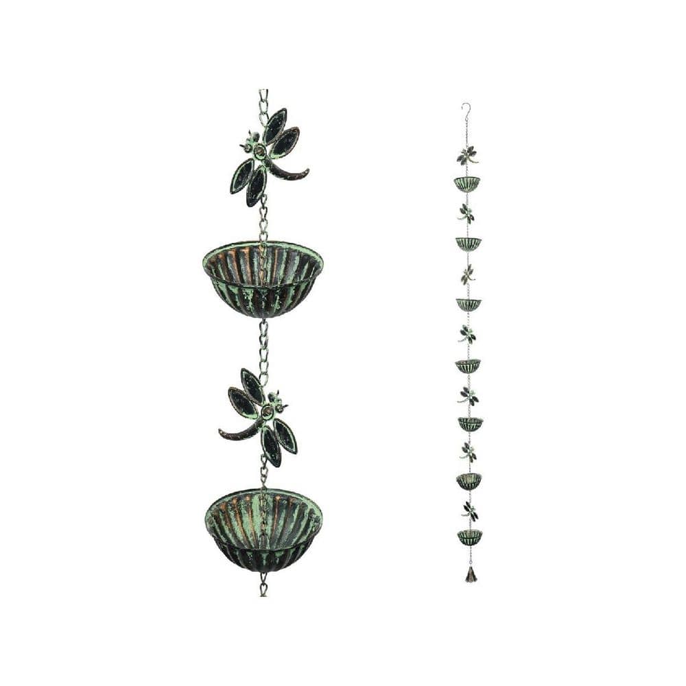 Metal Hanging Dragonfly Rain Chain for Garden HPCTBTZKKJ - The