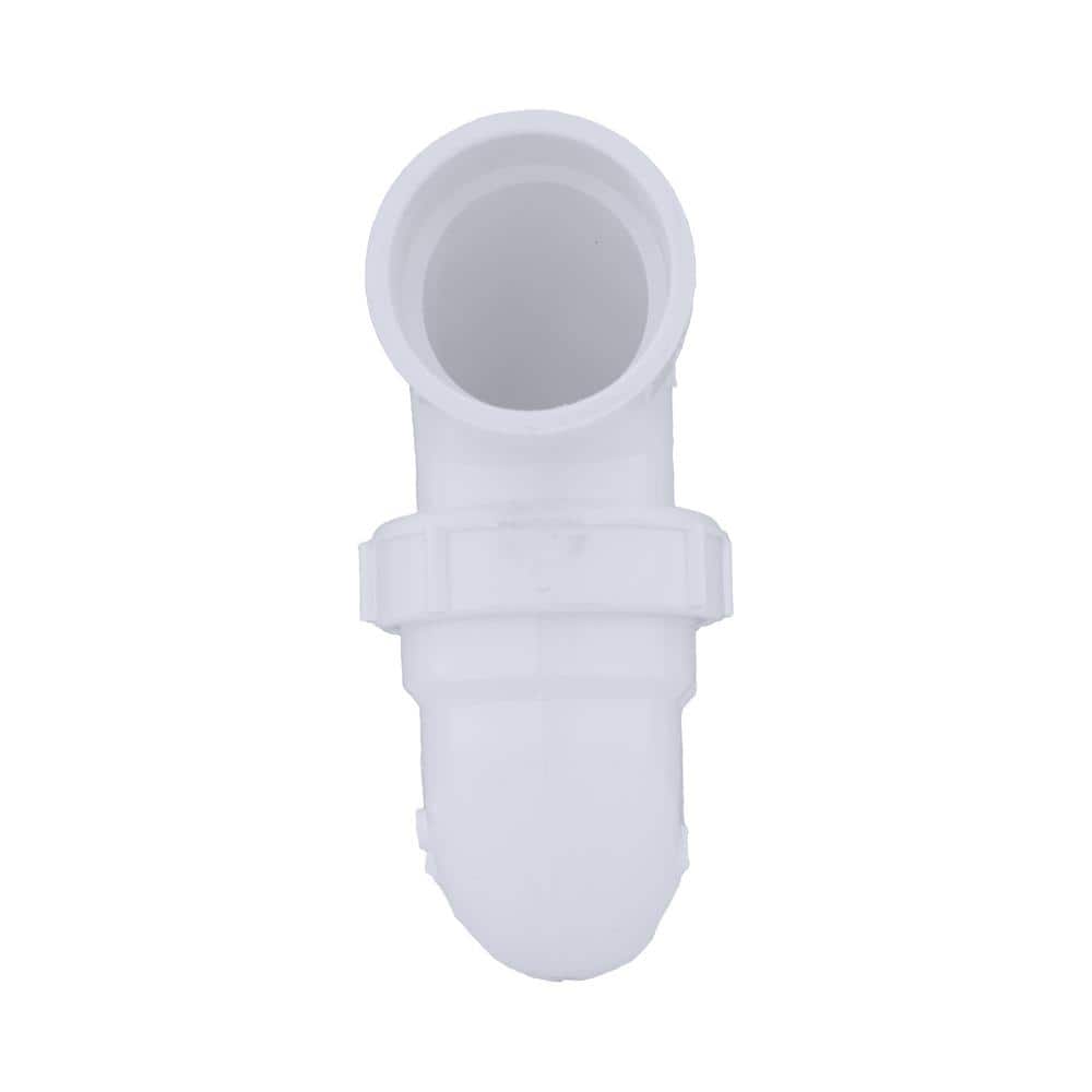 White PVC Schedule 40 P-Trap with Union, 1-1/2 inch
