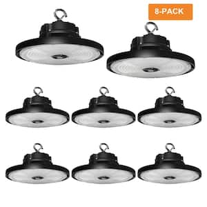 8-Pack 10.24 in. Integrated UFO LED High Bay Light Fixture LED Commercial Lighting, Up to 22500 Lumen, 0-10V Dimmable