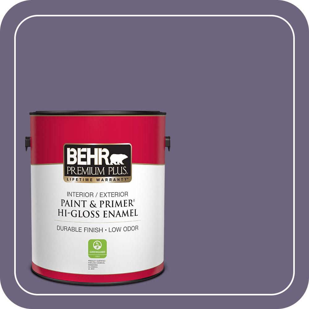 1 gal. #650F-6 Victorian Iris Hi-Gloss Enamel Interior/Exterior Paint & Primer price history on PriceWatchPro
