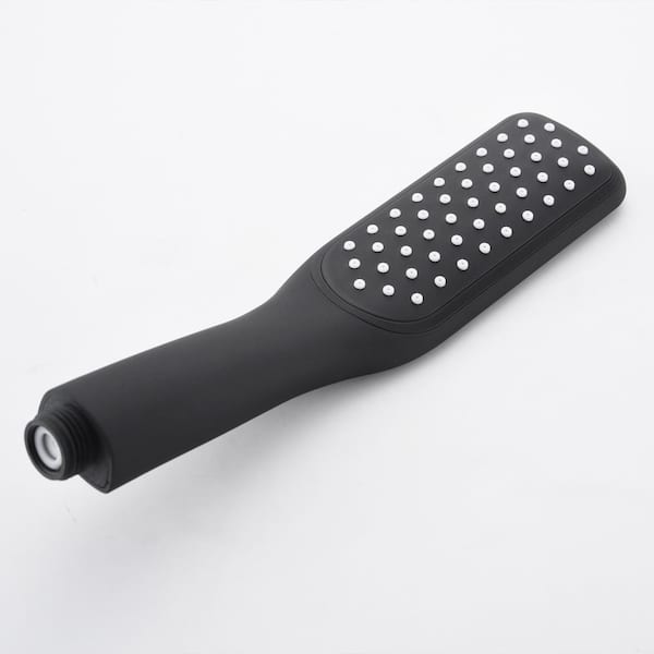 Modern Wall Bar Shower Kit 1-Spray 10.04 in. Rain Shower Head with Hand Shower in Matte Black