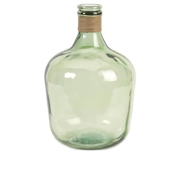 Unbranded Courbet 16.5 in. H Green Recycled Glass Jug