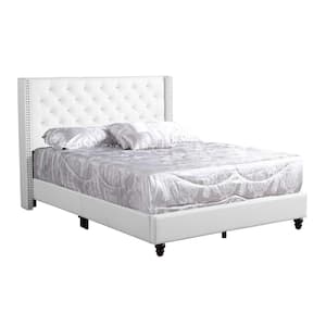Julie White Tufted Upholstered Low Profile Queen Panel Bed