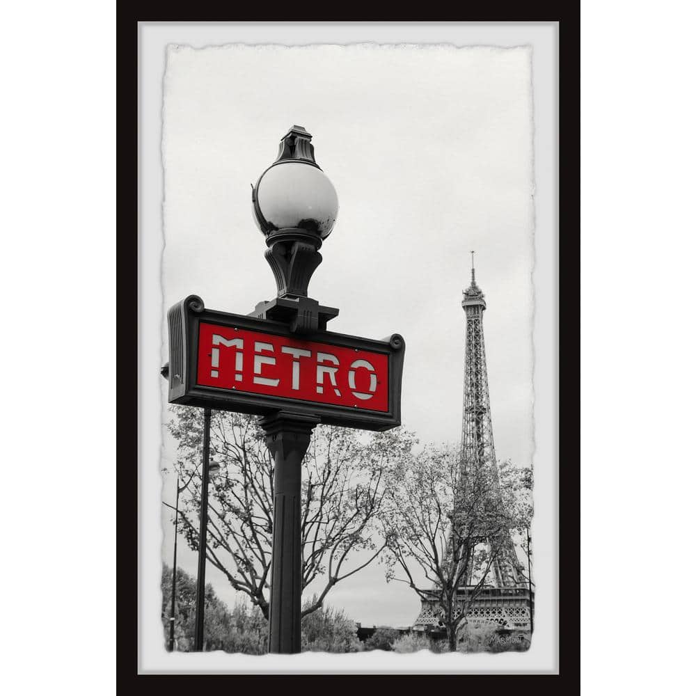 Paris Metro Subway by Marmont Hill Framed Architecture Art Print 24 in. x 1
