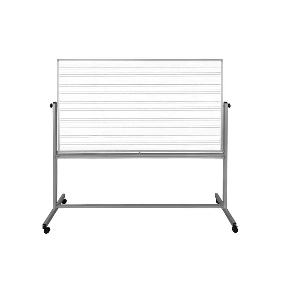 UPC 847210035794 product image for 72 in. x 48 in. Mobile Double Sided Music Whiteboard | upcitemdb.com