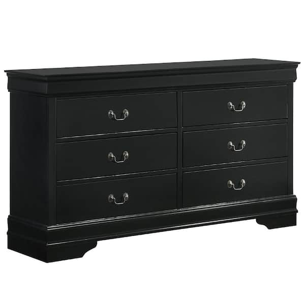 Picket House Furnishings Ellington 77 in. H x 59 in. W x 17 in. D 6-Drawer Dresser in Black