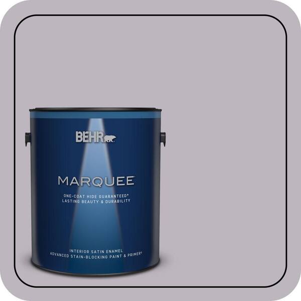 BEHR MARQUEE 1 gal. #N100-3 Future Vision One-Coat Hide Satin Enamel Interior Paint & Primer