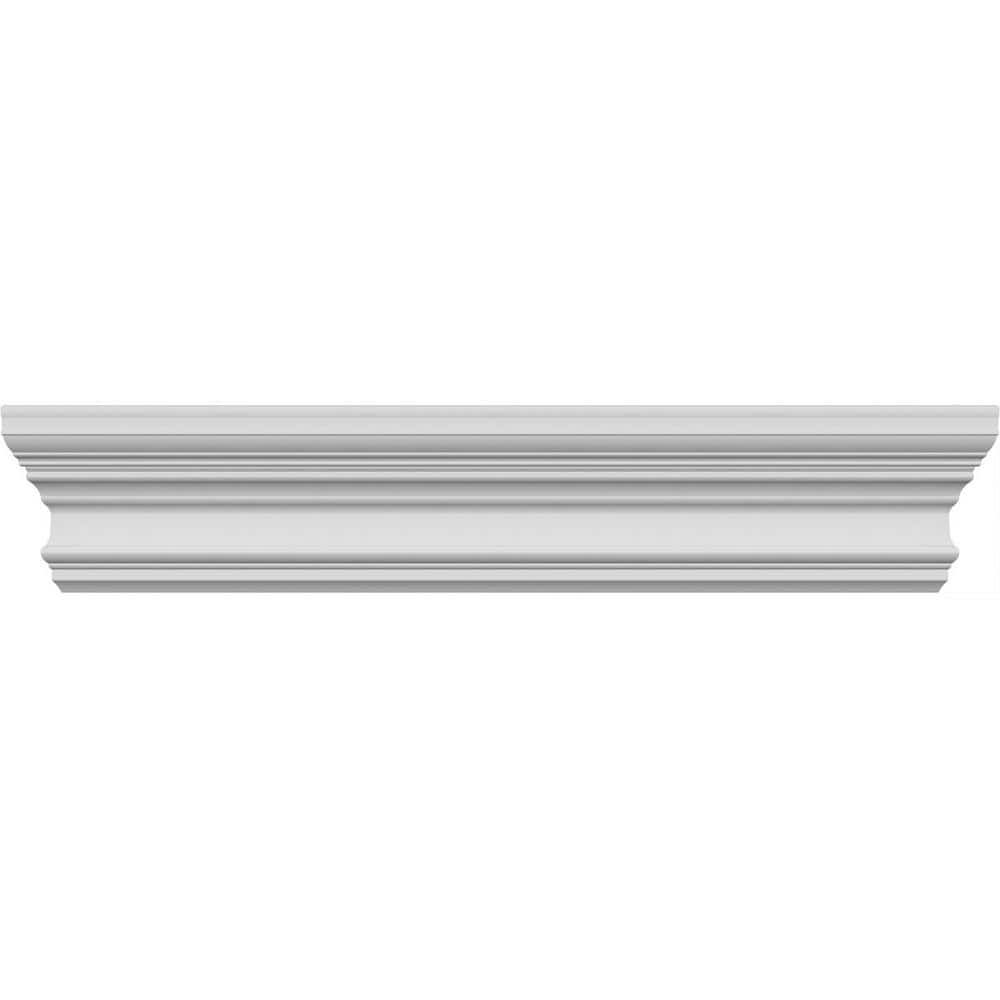 Ekena Millwork 1/2 in. x 106 in. x 5-1/2 in. Polyurethane Seville Crosshead Moulding