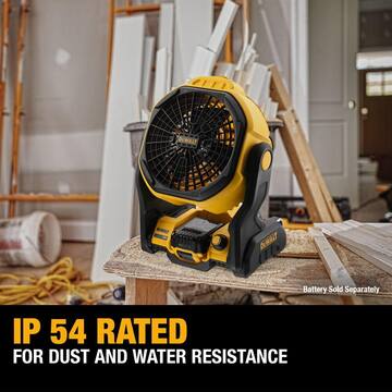 20V MAX Lithium-Ion Jobsite Fan with 20V MAX XR 5.0 Ah Battery Pack and Charger