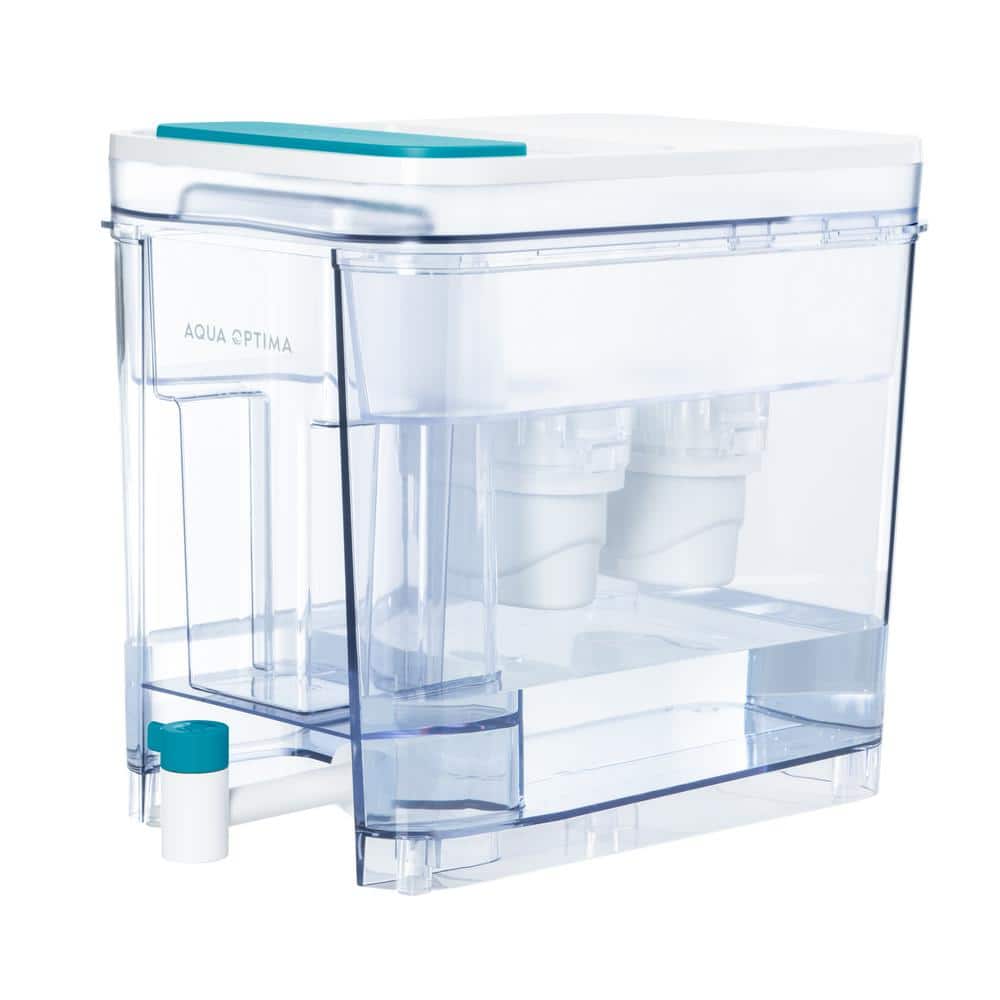 Perfect Pour XL 35-Cup Blue Plastic Water Filter Dispenser