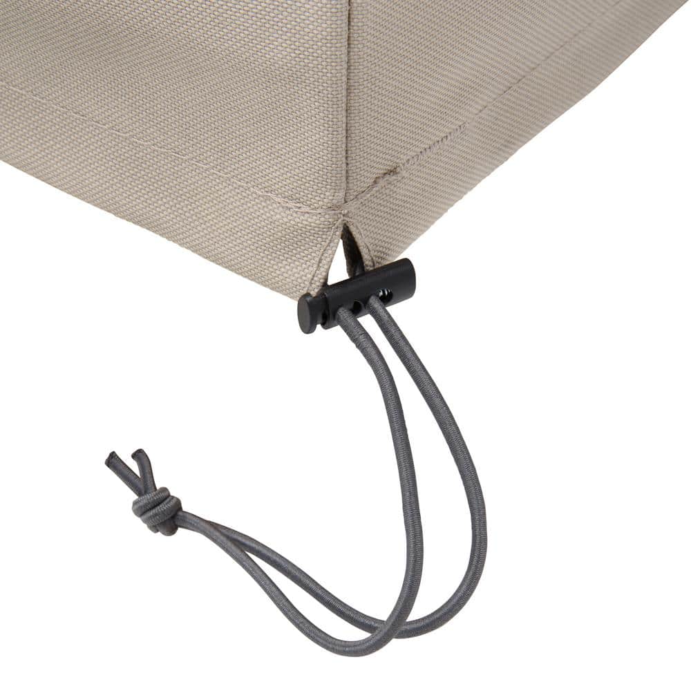 Beige Heavy-Duty Weather-Resistant Square Hot Tub Cover
