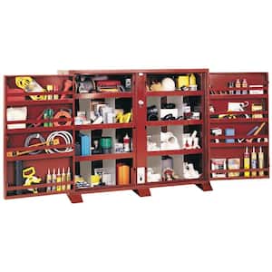 24 in. 16-Compartment Extra Heavy Duty Bin Cabinet Small Parts Organizer