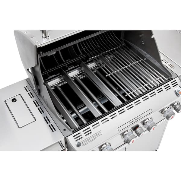 pulver Slovenien web Weber Summit S-470 4-Burner Natural Gas Grill in Stainless Steel with  Built-In Thermometer and Rotisserie 7270001 - The Home Depot