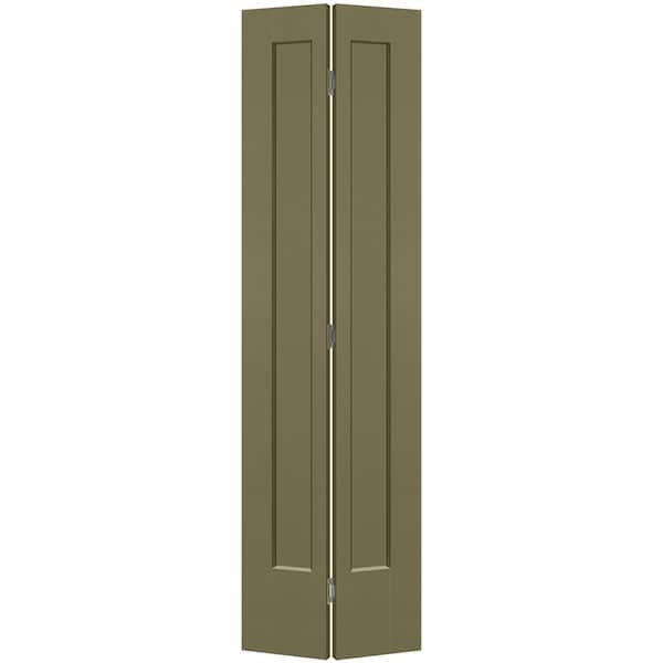 Masonite 24 in. x 80 in. 1-Panel Lincoln Park Hollow Core Truly Olive Molded Composite Bi-Fold Door