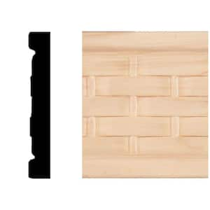 3/8 in. x 2-1/2 in. x 8 ft. Hardwood Emboss Basket Weave Casing/Chair Rail Moulding