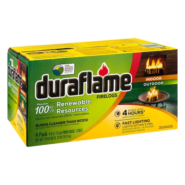 Duraflame 100% Renewable Firelogs 6 lbs. (4-Pack)