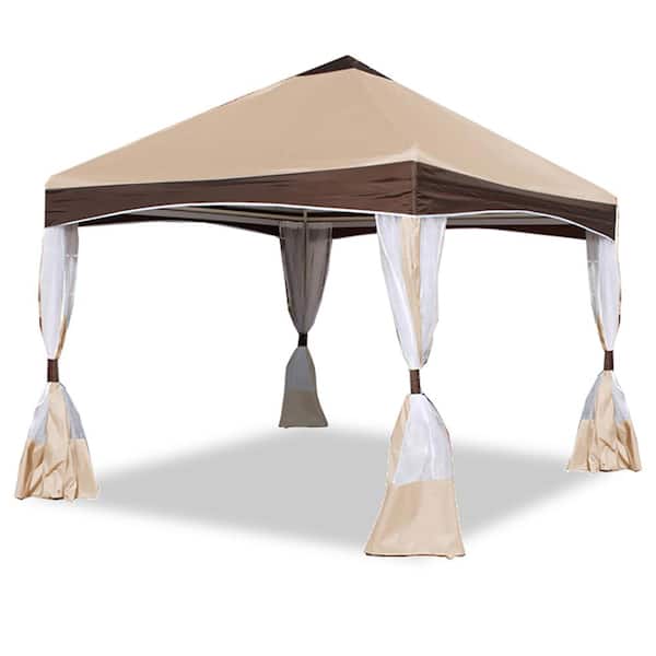 King Canopy 10 ft. x 10 ft. Caramel Creme Garden Party Cover and Screens Only
