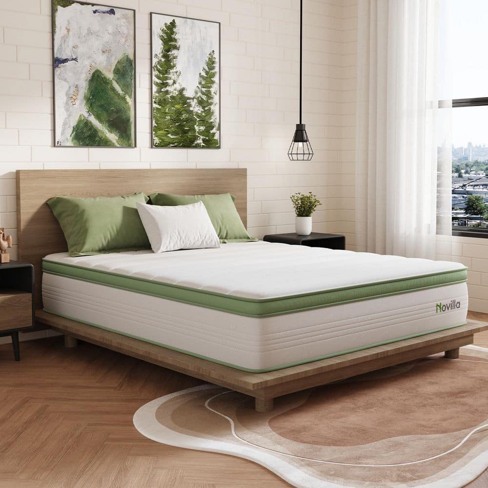 Queen Medium Firm 12 in. Hybrid Mattress with Gel Memory Foam, Comfort and Support