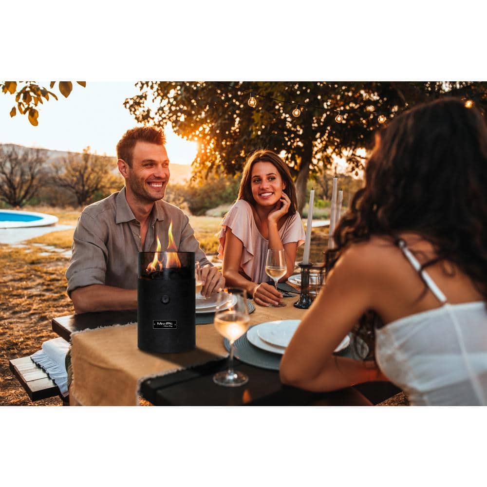 Flame King Black Mini Tabletop Propane Fire Pit
