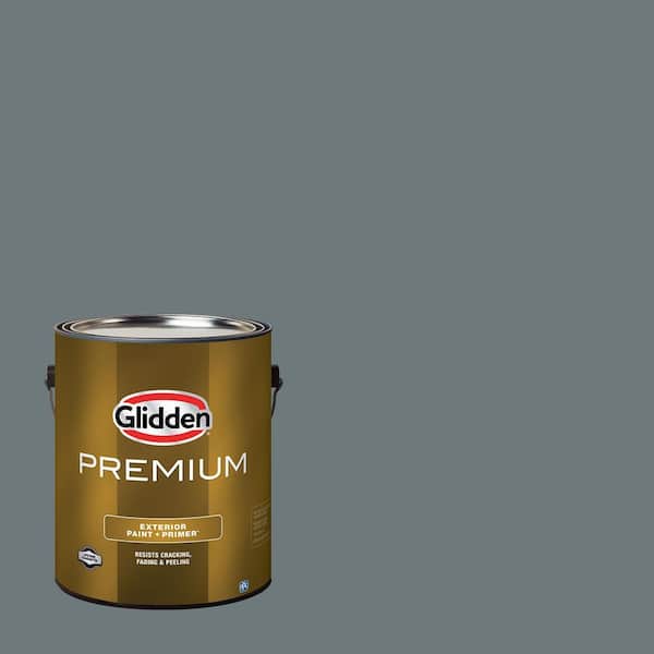 Glidden Premium 1 gal. PPG1036-6 Phantom Flat Exterior Latex Paint