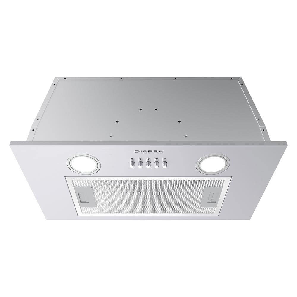 CIARRA 20 in. 450 CFM Ducted Insert Range Hood in Stainless Steel, Silver