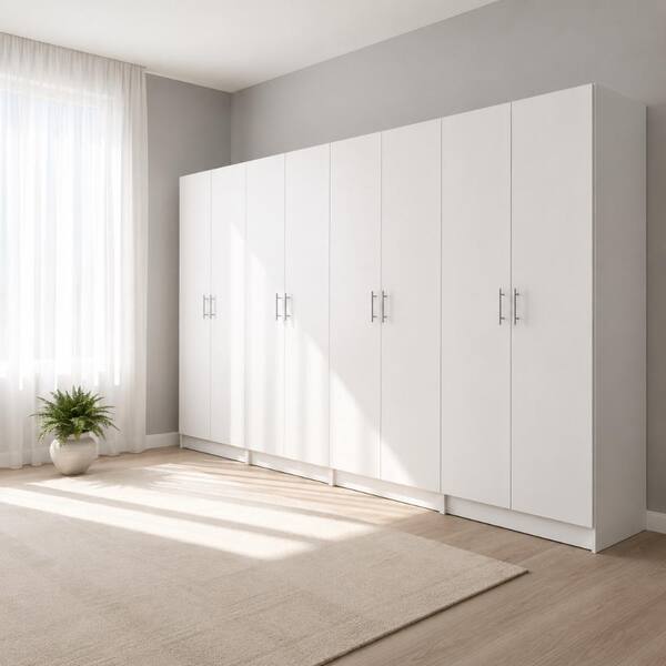 Klair Living Modex White Multi-Purpose Utility Storage Cabinet (4