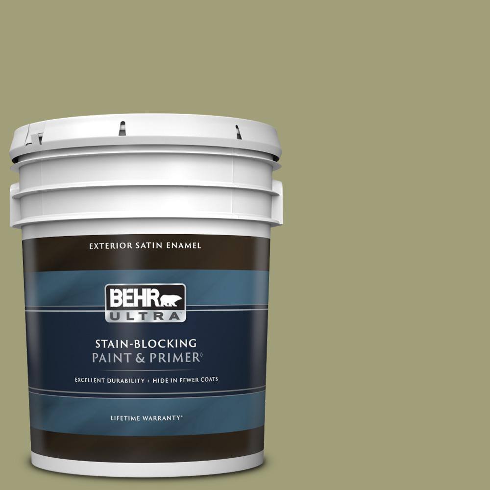 BEHR ULTRA 5 gal. MQ657 Bermuda Grass Satin Enamel BEHR ULTRA 5 gal. MQ657 Bermuda Grass Satin Enamel