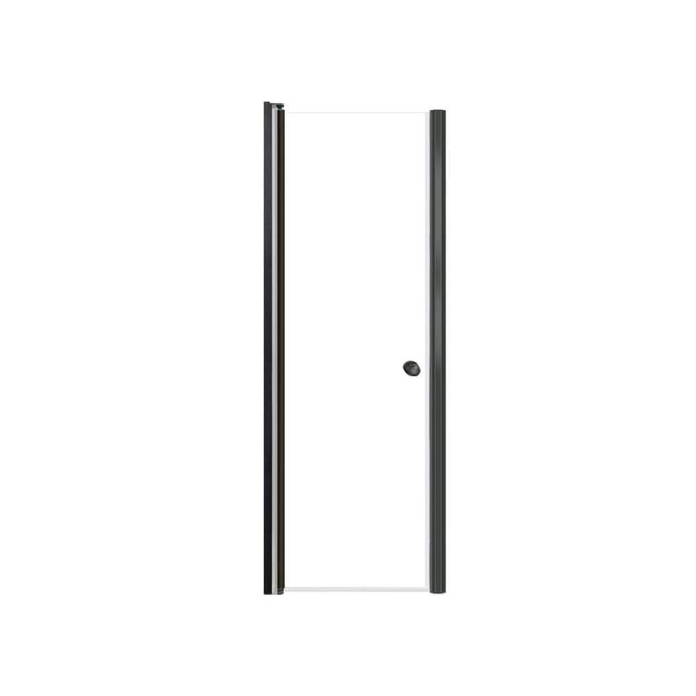 Lyna 25 in. W x 70 in. H Pivot Frameless Shower Door in Matte Black with Clear Glass price history on PriceWatchPro