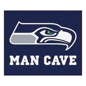 Seattle Seahawks Blue Man Cave 5 ft. x 6 ft. Area Rug