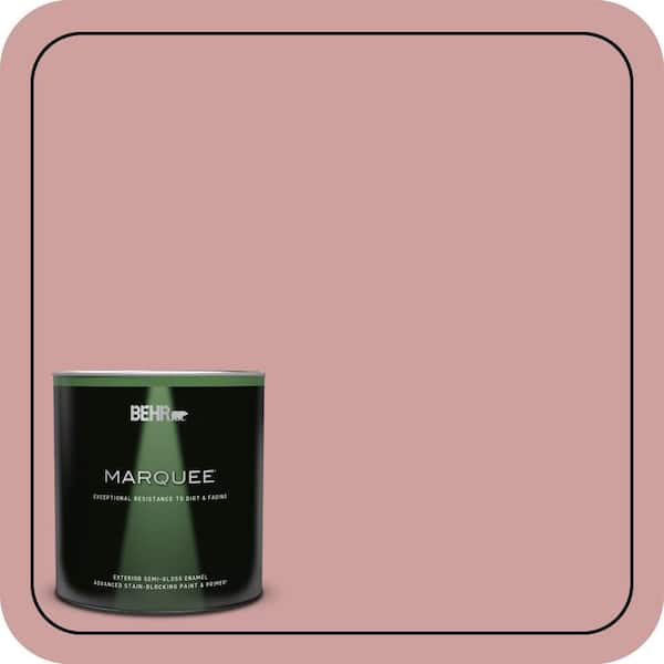 BEHR MARQUEE 1 qt. #150E-3 Calico Rose Semi-Gloss Enamel Exterior Paint & Primer