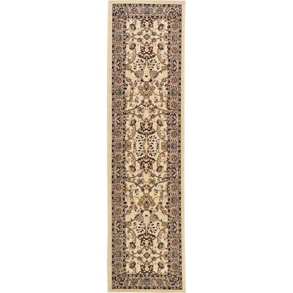 Unique Loom Sialk Hill Washington Ivory 2' 7 x 10' 0 Runner Rug
