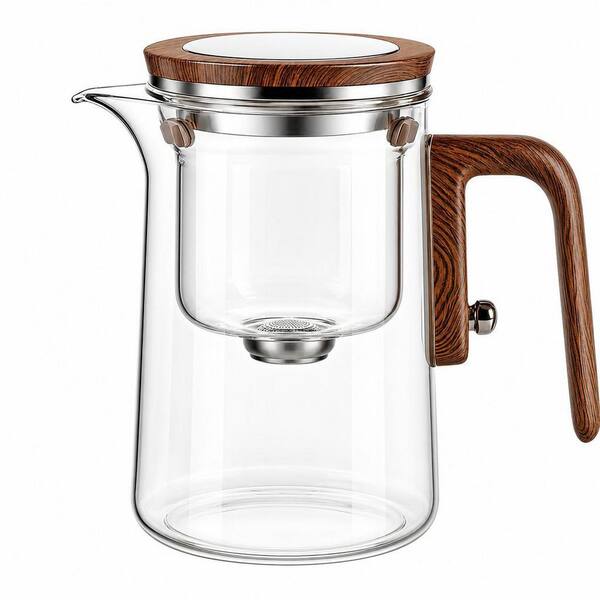 3-Cup Magic Witchcraft Enchanted Glass Teapot with Strainer, Anti-Scald Handles, Tea and Water Separation