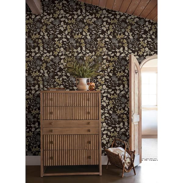 Mildred Black Botanical Trail Non-Pasted Wallpaper Sample
