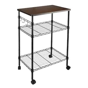 Seville Classics 3-Tier Rolling Steel Storage Bin Utility Kitchen Cart with  Wheels in Green SHE20303B - The Home Depot