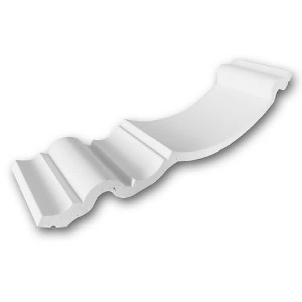 ORAC DECOR 10-1/2 in. D x 10-5/8 in. W x 4 in. L Primed White Plain Polyurethane Crown Moulding Sample