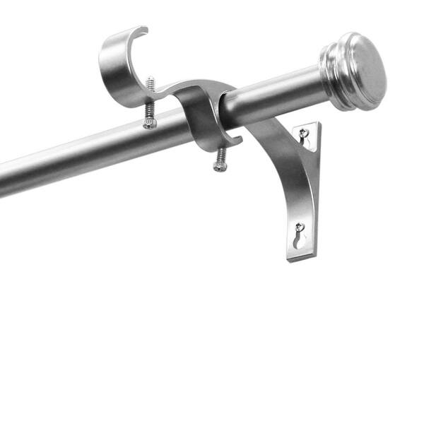 Home Decorators Collection 28 In 50 In Double Curtain Rod In Brushed Nickel Ubn50fohj07 The Home Depot