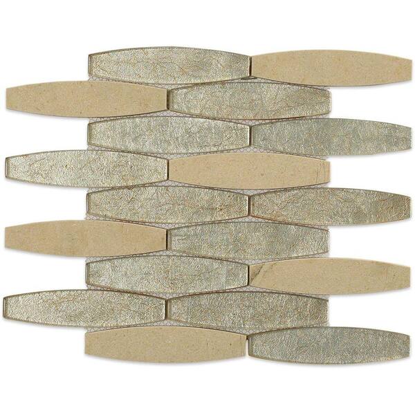 Ivy Hill Tile Island Japan Glass and Marble Tile - 3 in. x 6 in. Tile Sample